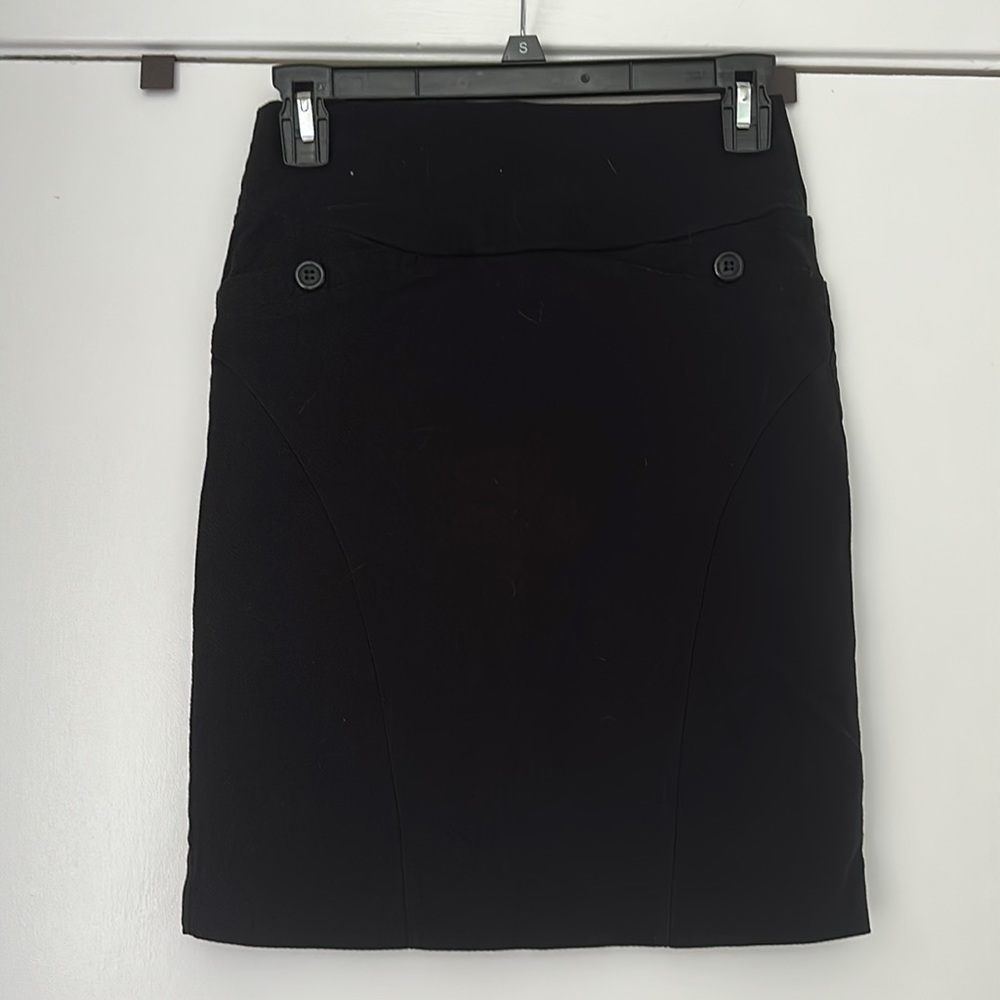 Mini black pencil skirt